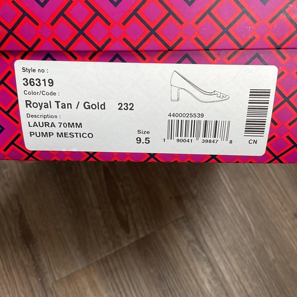Tory Burch Laura heels size 9.5 tan color - Picture 7 of 7